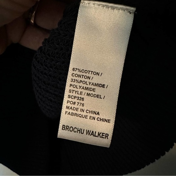 Brochu Walker Sweater Tunic Dress Navy Knit, Size Medium - Picture 6 of 8